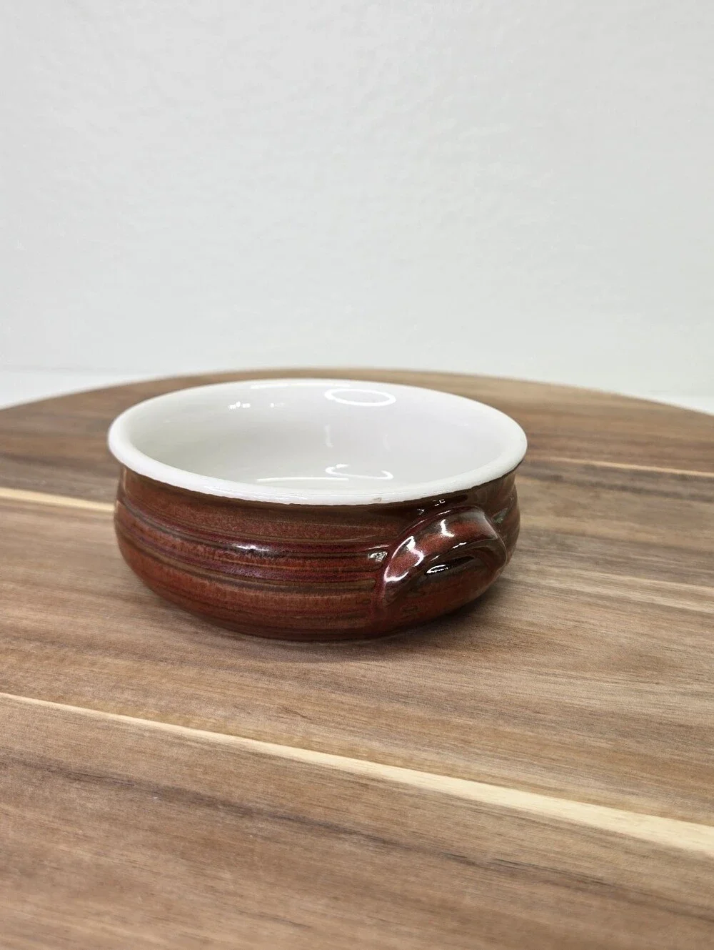VTG Continental Airlines Soup Crock Bowl EC-900 T.H.C. Japan Airline Stoneware